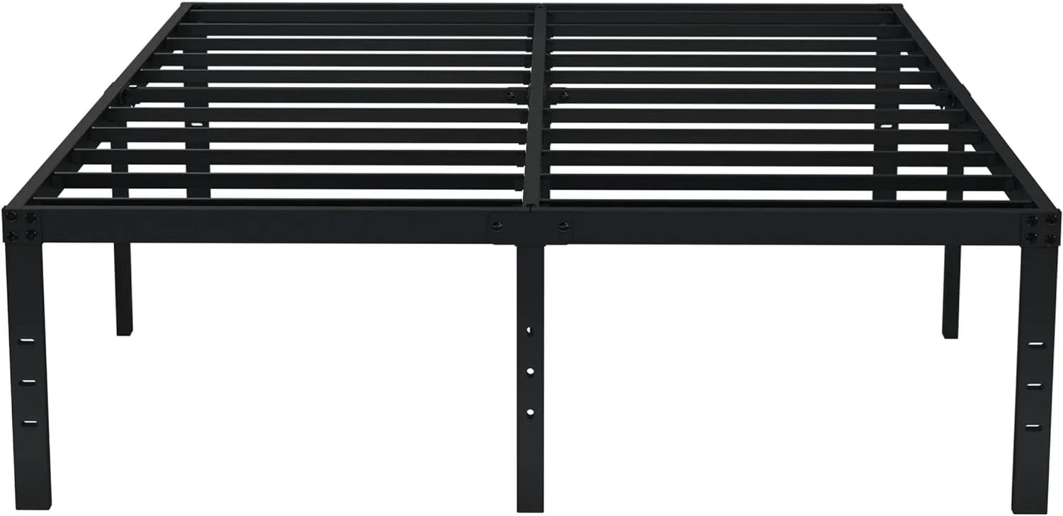56930845dc8b6d855661bf12b80a62658d97bb0572c55e1a8c958964a971be7a-1 EMODA Queen Bed Frame No Box Spring Needed 18 Inch Heavy Duty Metal Tall Platform Bed Frame