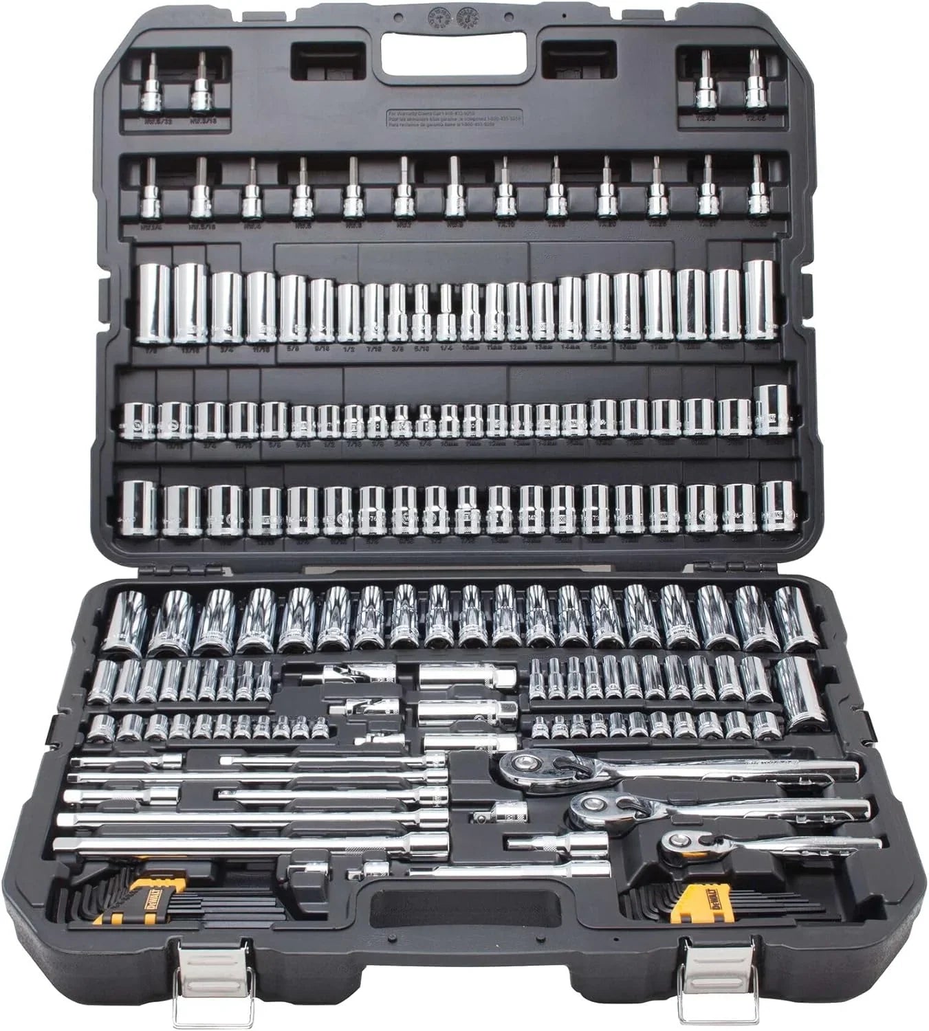 5701020f6303f5df291d08b8e80c3d3a9998910cb6f78d708a8388c15bfb8295 Mechanics Tool Set, SAE and Metric, 1/2, 1/4, 3/8 Drive Sizes, 192-Piece.