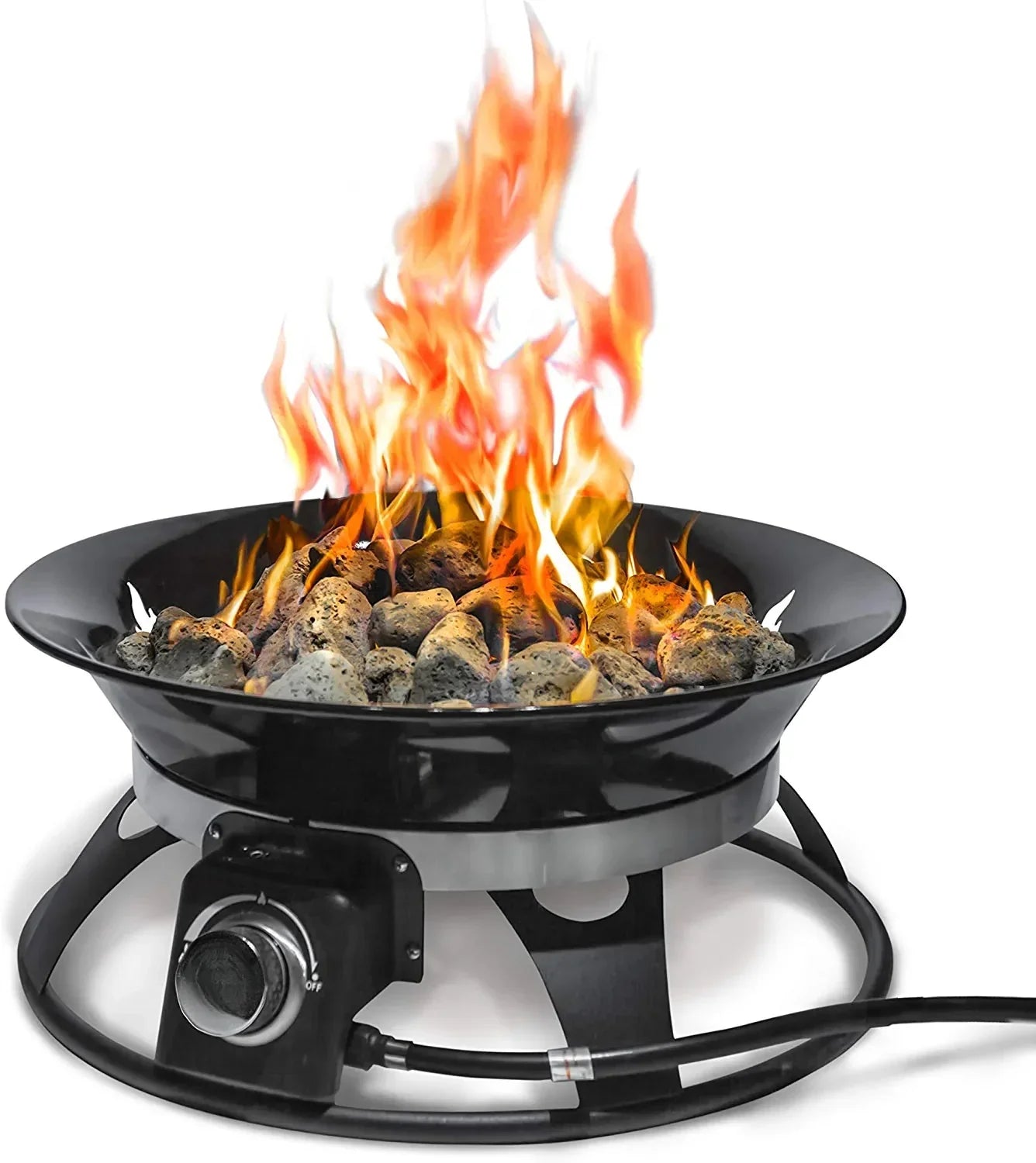 57e92df8438f21ef7cabd17a40267f4fa92ba834cb6e3ecbf6e4ec3a637003f0 Portable Propane Fire Pit, 21-inch, 58,000 BTU with Fire Pit Cover & Carry Kit, Smokeless Gas Firebowl