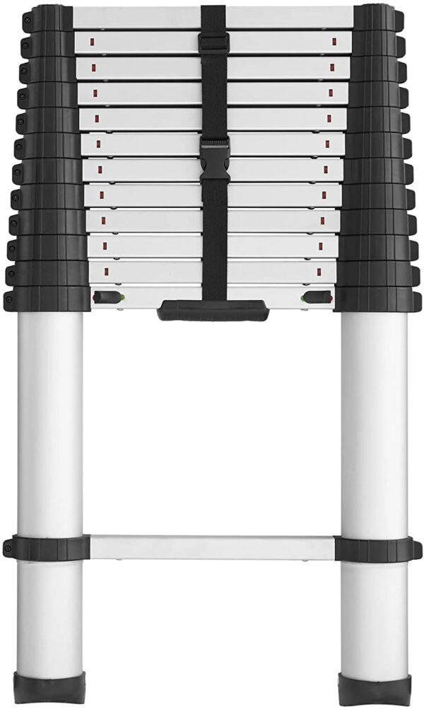20313T1ASE SmartClose Telescoping Aluminum Ladder with Pinch-Free, Soft-Close Locking Mechanism (300-Pound Capacity, 12.5 ft. ladder with 16 ft....