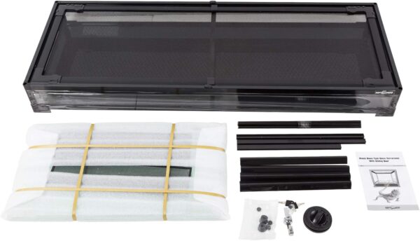 REPTI ZOO 67 Gallon Reptile Terrarium, Sliding Glass Doors, 48"x18"x18"