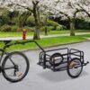 Foldable Bike Cargo Trailer, 80lbs Capacity, 16 Wheels, Black, with Hitch