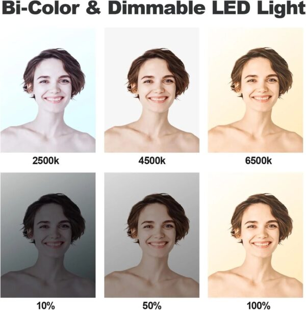 D50 LED Video Light Panel Lights 15.4", 2 Packs 45W 3000K-8000K Bi-Color Dimmable Photography Lighting, CRI 96+ Videography Lighting for Video...