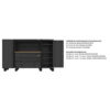 Heavy Duty 61 in. W x 23 in. D 15-Drawer Mobile Workbench with Solid Wood Top