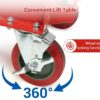 500LBS Hydraulic Lift Table Cart, 30" Lifting Height., Double Scissor Lift Table with 4 Wheels and Non-Slip Pad, Hydraulic Scissor Lift Table for...