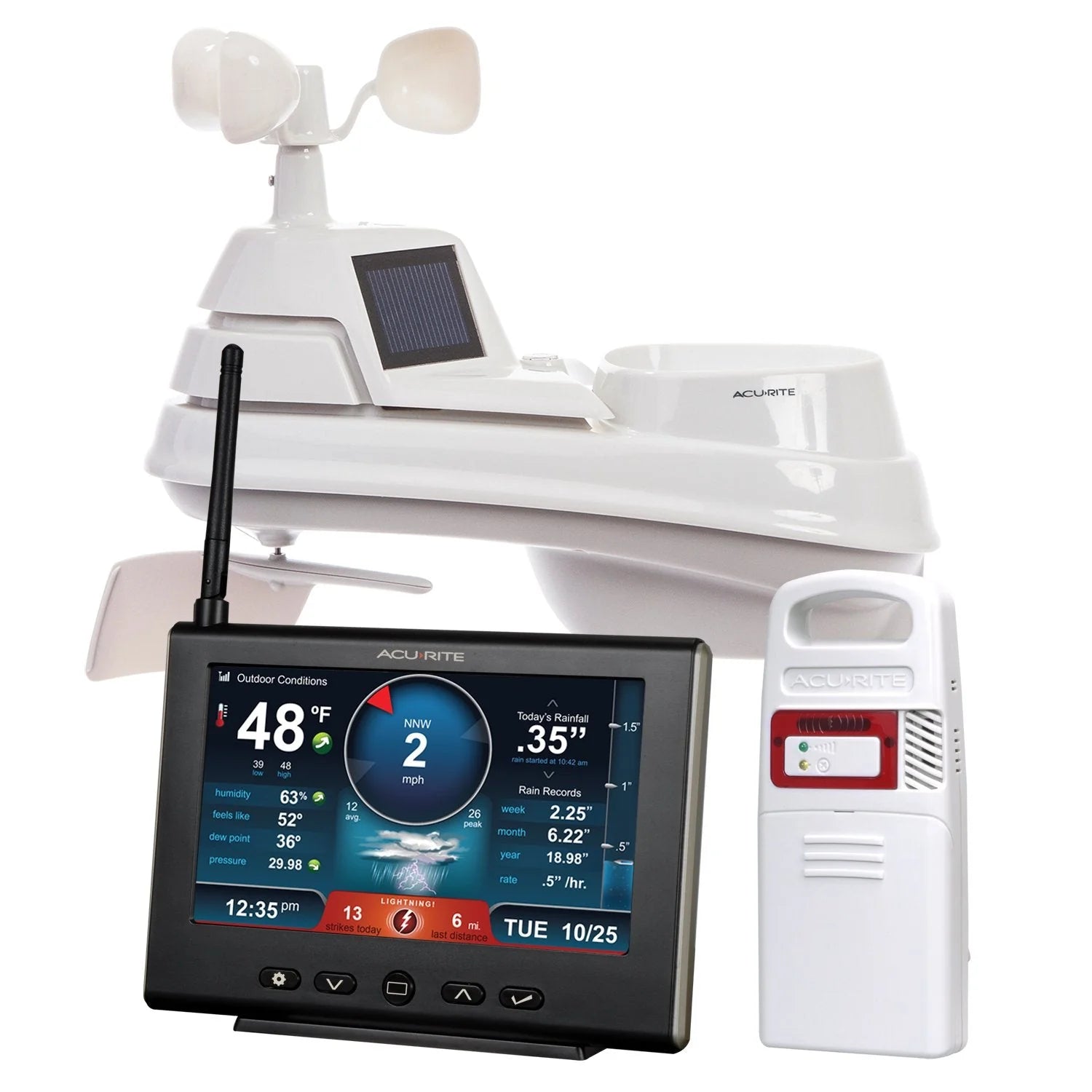 5b2647661a3cf35f33a100f55baa69827349102c598300f3ec3680f9e1121fbf-1 AcuRite 01024M Pro Weather Station with HD Display, Lightning Detector, Rain, Wind, Temperature and Humidity