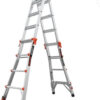 17-foot foldable multi-position ladder, made of aluminum, with a load capacity of 300 pounds, 1A type super heavy-duty, 18-foot extension length,...