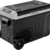 12 Volt Refrigerator, 53QT(50L) Electric Cooler, Portable Freezer 12V/24V DC 110-240V AC, 12V Fridge -4 ~68 , 12V Cooler with Wheels & 2 Baskets...