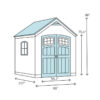 8 ft. W x 17.5 ft. D Plastic Storage Shed