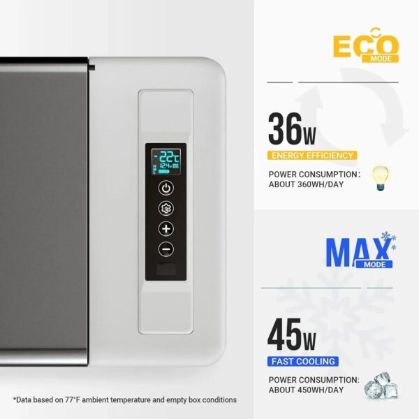 12 Volt Refrigerator 12V Car Fridge 23 Quart Portable Freezer Compressor Cooler 12/24V DC 110~240 Volt AC for Truck Van RV Camper SUV Travel...