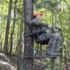 Summit Viper SD Climbing Treestand Lightweight Aluminum, Foam Padded Seat, 300 lbs Capacity, Includes Safety Harness