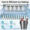 ICEPURE Water Dispenser with Ice Maker, 3-in-1 Hot and Cold Water Cooler with Built-in Bullet Ice Maker Machine, 26.5lbs/24H, Top Loading for 3-5...
