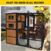 Aivituvin Large Cat Catio, 4 Tiers, Weatherproof Roof, 70"H x 77"L
