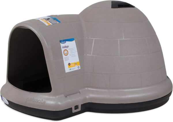 Petmate Indigo Dog House (Igloo Dog House, Made in USA with 90% Recycled Materials, All-Weather Protection Pet Shelter) for XL Dogs -90 to 125...