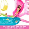 Barbie Dreamhouse Pool Party Playset with 3-Story Slide, 75+ Pieces, and Pet-Friendly Features