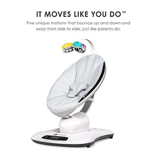 4moms mamaRoo 4 Multi-MotionTM Baby Swing, Bluetooth Baby Rocker with 5 Unique Motions