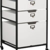 4-layer portable storage organizer box, suitable for bathrooms, kitchens, handicrafts, home offices or laundry rooms. The color is charcoal...