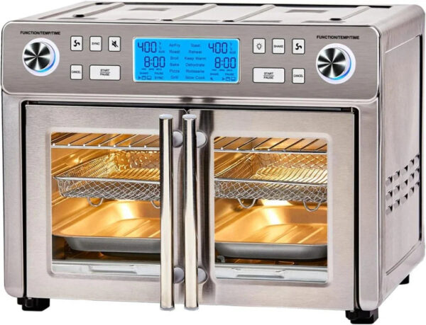 Emeril Lagasse Dual Zone 360 Air Fryer Oven Combo with French Door, 25 QT Extra Large, Cook Two Foods in Different Ways, Up to 60% Faster from...