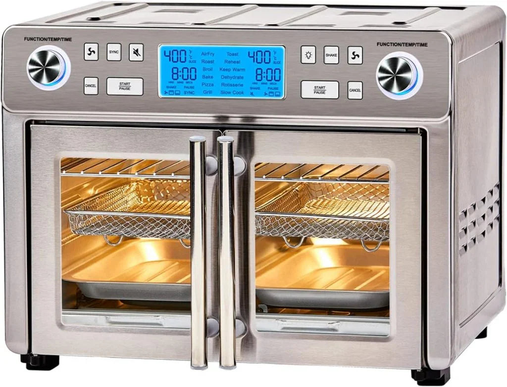 Emeril Lagasse Dual Zone 360 Air Fryer Oven Combo with French Door, 25 QT Extra Large, Cook Two Foods in Different Ways, Up to 60% Faster from...