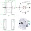 12000W Low RPM Permanent Magnet Generator 12V 24V 48V 120V 220V, Free Energy Gearless Permanent Magnet Generator Motor DIY for Wind Turbine Water...