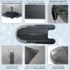 Inflatable Boat | Yacht Dinghy Tender Raft | Multi Person Fishing Boat | Aluminum Floor Oars | Fishing Rod Holders | Heavy-Duty PVC | 2024 Model |