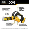 DW 8 in. 20-Volt Lithium-Ion Pruning Electric Battery Chainsaw Kit with 3Ah Battery and Charger DCCS623L1