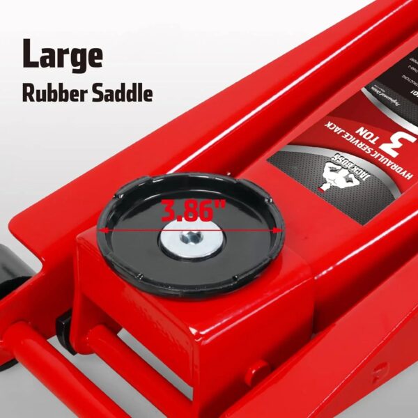 3 Ton Low Profile, Aluminum and Steel Racing Floor Jack with Dual Pistons Quick Lift Pump for Sport Utility Vehicle, Lifting Range 3-15/16" min to...
