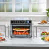 Crisp 'N Bake Air Fryer Toaster Oven Combo, 12 in 1 Countertop Convection Oven Cooks Food Fast, Fits a Whole Pizza or 6 Toast Slices, French Doors...