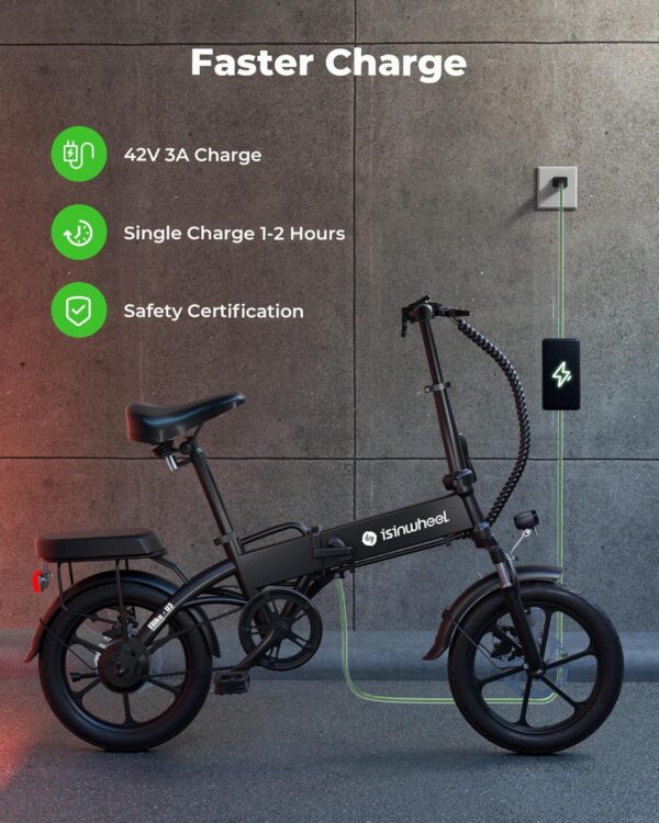 Electric Bike for Adults 500W Motor, 20 mph Folding Ebike, 14"/16"/20" Adults Electric Bicycles with Smart Uphill, 280.8Wh Battery, 25 Miles PAS...