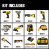 20V MAX 10-Tool Combo Kit DCK1020D2 with Batteries & Charger