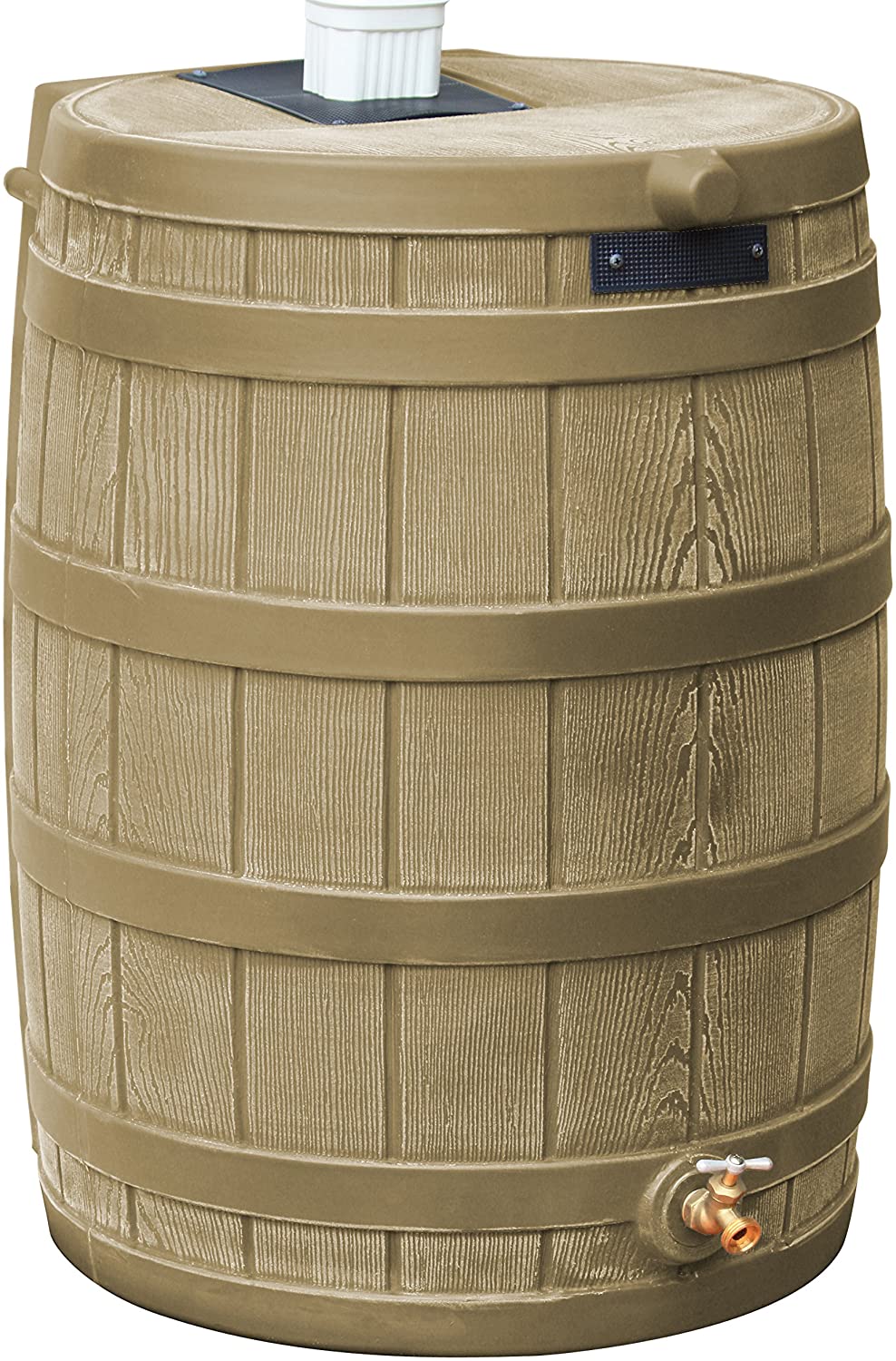 68b52499161fdd5fec0639ebeeaec29535342111b554318172df87e1480686bd Good Ideas Rain Wizard 50 Gallon Plastic Outdoor Home Rain Barrel Water Storage Collector