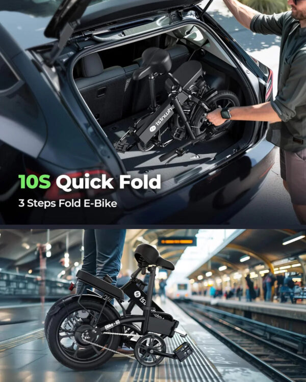 Electric Bike for Adults 500W Motor, 20 mph Folding Ebike, 14"/16"/20" Adults Electric Bicycles with Smart Uphill, 280.8Wh Battery, 25 Miles PAS...