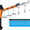 1100lb Folding Dismountable Household Hoist Truck Crane with Electric Hoist (110V) 880lb Pulling Force, Jib Cranes for Factory, Warehouse,...