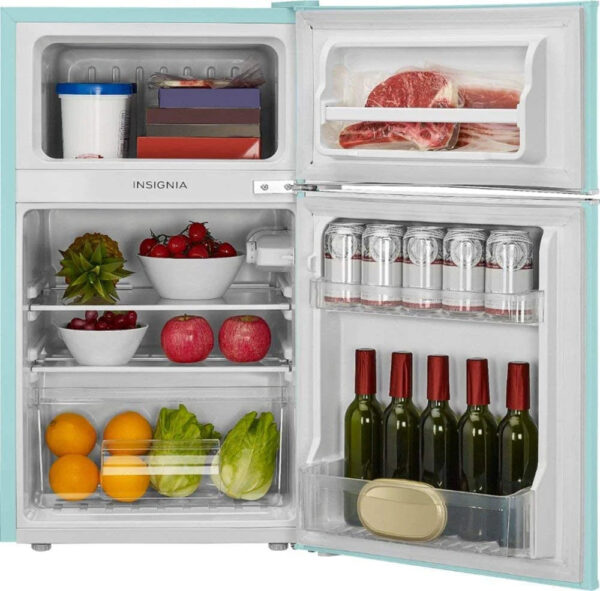 3.1 Cu. ft. Retro Mini Fridge with Top Freezer Cool Mint