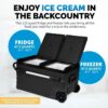 48 Qt. Portable 12v Electric Cooler with LG Compressor, Fridge and Freezer, Rugged Wheels, and Solar Power Input, Perfect Plug-In Cooler for...