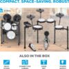 Nitro Max Electric Drum Set with Mesh Pads & Bluetooth