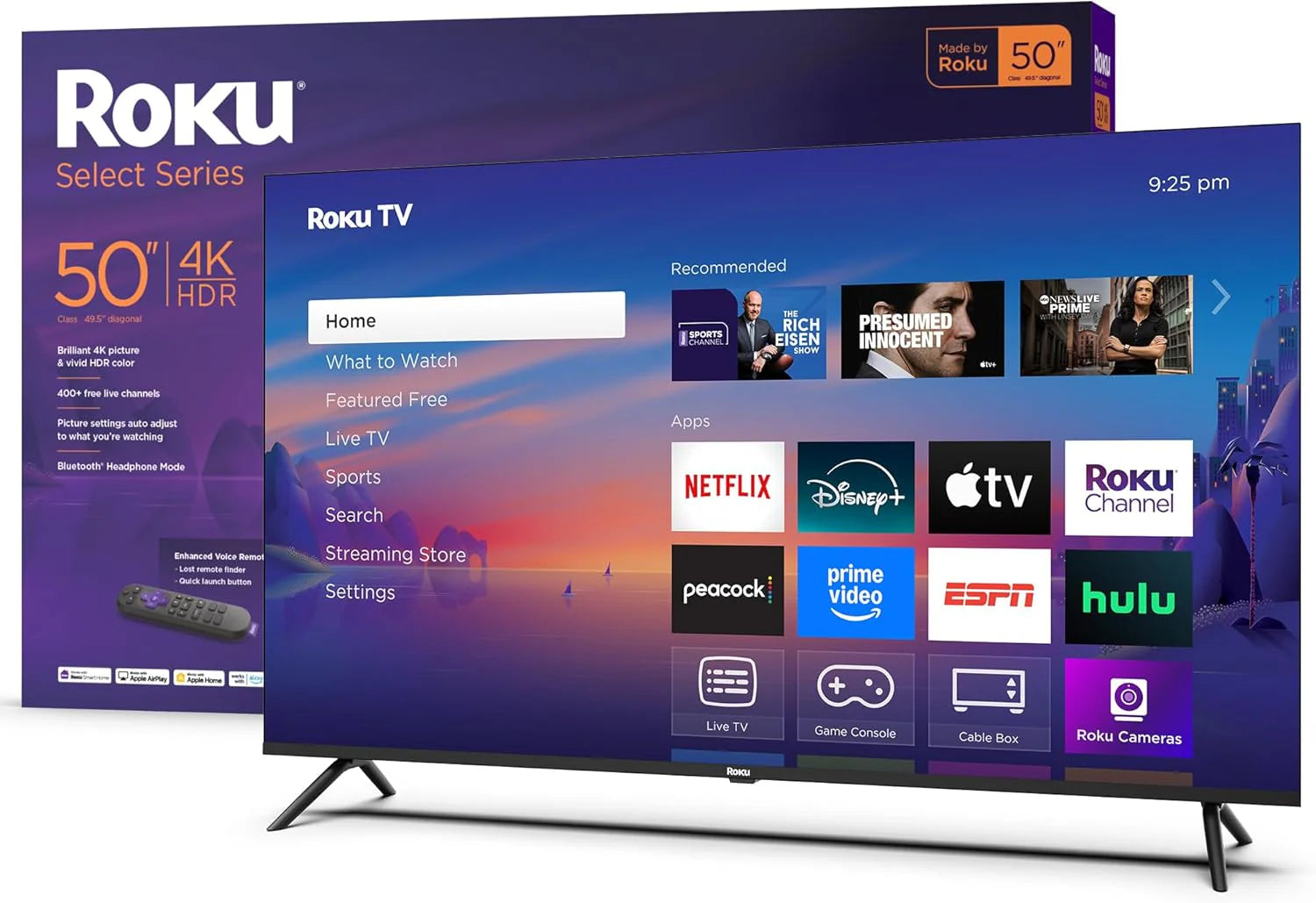6e5a6a2b69a4b5370e873e9444a1b798fa0c1431657ff2d78216afd87b1bef99 Roku 50" Select Series 4K HDR Smart TV with Voice Remote