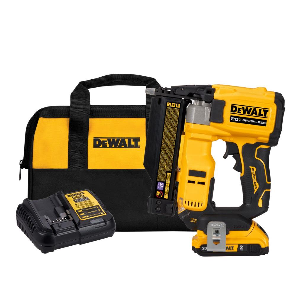 6ec2f79c4929e3bca814ea8d5225bad2f4350b9817e07ac50137b10d05053148 ATOMIC Compact Series 20V MAX Pin Nailer 23 Gauge Kit DCN623D1 from