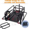 Foldable Bike Cargo Trailer, 80lbs Capacity, 16 Wheels, Black, with Hitch