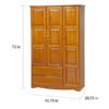 100% Solid Wood Grand Wardrobe Armoire - Mocha