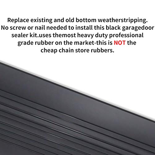 DGSL Garage Door Seals Bottom Rubber Weather Stripping Kit Seal Strip Replacement