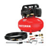 Craftsman 6 Gallon Pancake Air Compressor, Oil-Free, 150 PSI, Portable with Accessory Kit