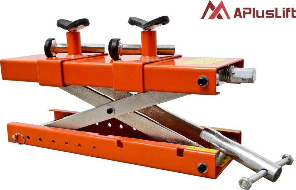 APlusLift MT1500X 1500LB Air-Operated Motorcycle & ATV Lift Table 48" Wide with Side Extensions, 2-Year Warranty