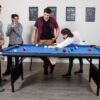 6 Ft Portable Pool Table, Adults Folding Billiards Tables for Game Room with Easy Foldable Storage, Includes Full Set of Billiard Balls, Cues,...