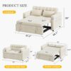 DWVO 3-in-1 Convertible Sofa Bed, 55" Sleeper Sofa with Pull-Out Bed, Cat-Scratch-Proof Fabric Futon Couch with Adjustable Backrest and Side...