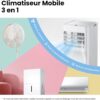 COMFEE' Climatiseur Mobile 9000 BTU/h 2,6kW
