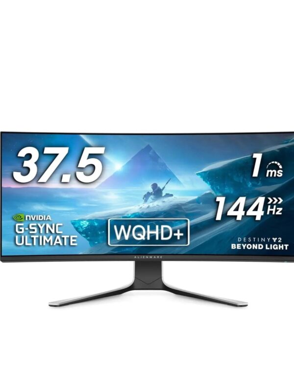 Alienware Ultrawide Curved Gaming Monitor 38 Inch, 144Hz Refresh Rate, 3840 x 1600 WQHD , IPS, NVIDIA G-SYNC Ultimate, 1ms Response Time, 2300R...