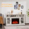58" TV Console with 23" Fireplace Insert, Fireplace TV Stand for TVs up to 65 Inches, 1400W Electric Fireplace Heater