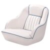 Pontoon Boat Seat, Captains Bucket Boat Seat, Back Folding Boat, Boat Cabin Seating White & Blue