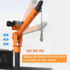 1100lb Folding Dismountable Household Hoist Truck Crane with Electric Hoist (110V) 880lb Pulling Force, Jib Cranes for Factory, Warehouse,...